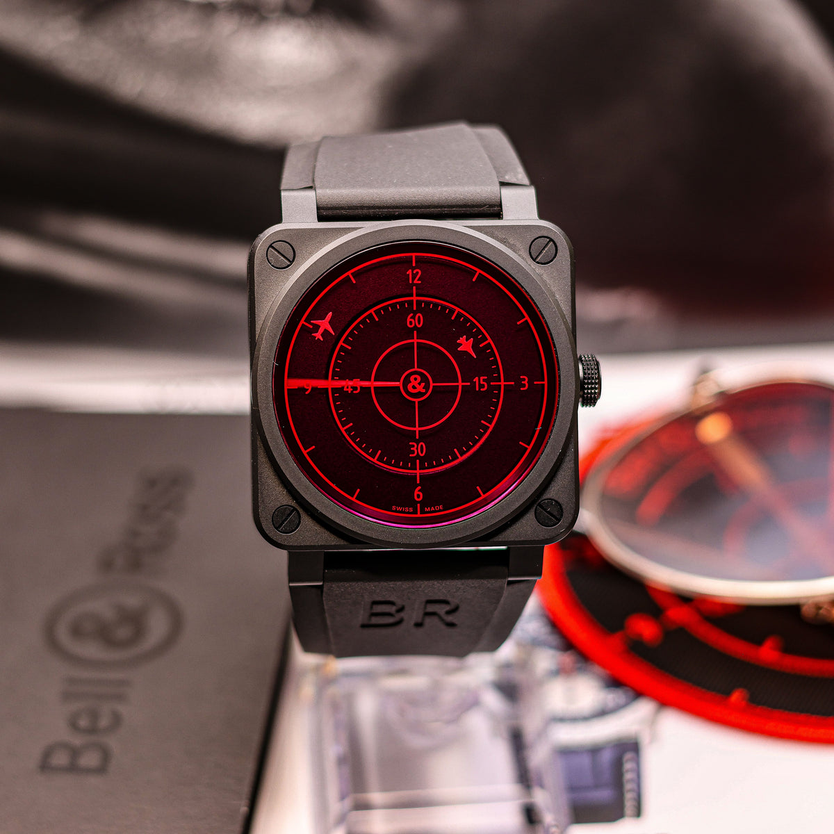 Bell & Ross BR 03-92 Red Radar Ceramic vintage édition limitée 10/999 - cadran