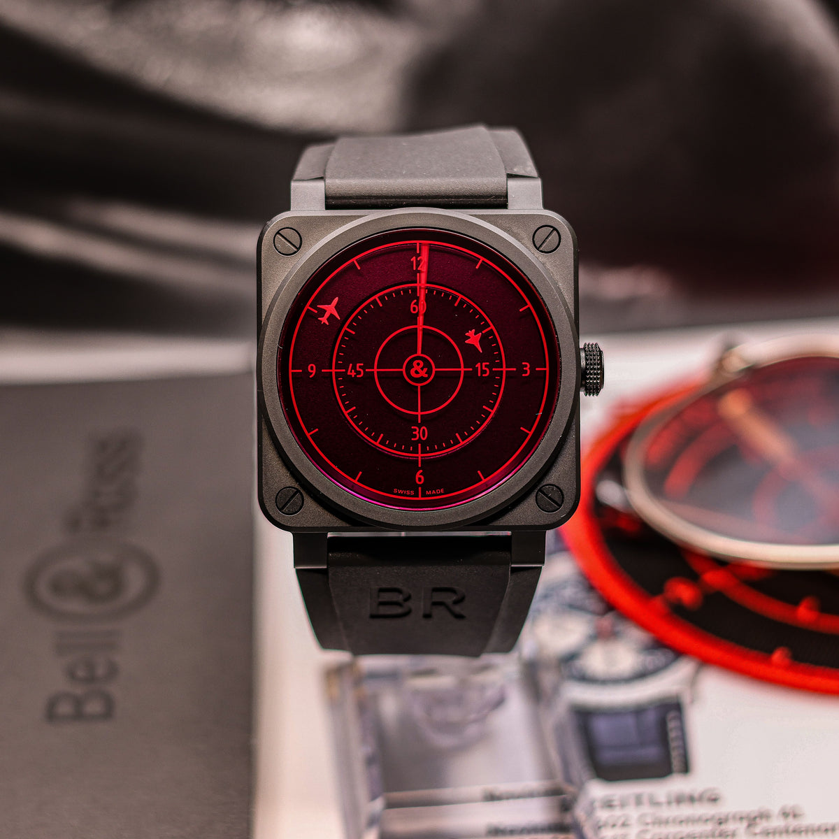 Montre Bell & Ross BR 03-92 Red Radar Ceramic - Édition Limitée 10/999 - Boîte et Papiers - État Neuf