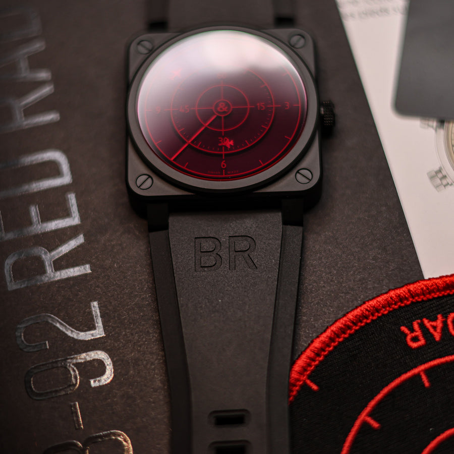 Montre Bell & Ross BR 03-92 Red Radar Ceramic - Édition Limitée 10/999 - Boîte et Papiers - État Neuf