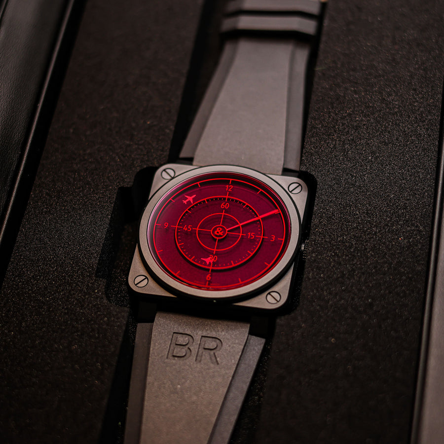 Montre Bell & Ross BR 03-92 Red Radar Ceramic - Édition Limitée 10/999 - Boîte et Papiers - État Neuf