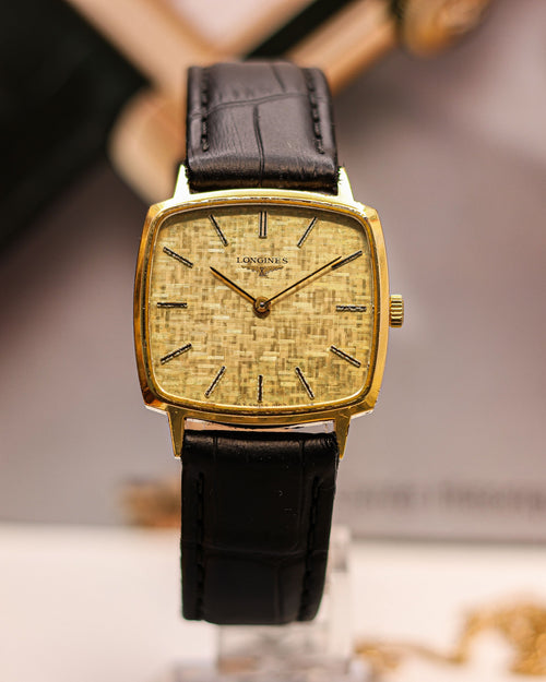 Longines Coussin vintage cadran linen 1970 réf 187102441 - cadran