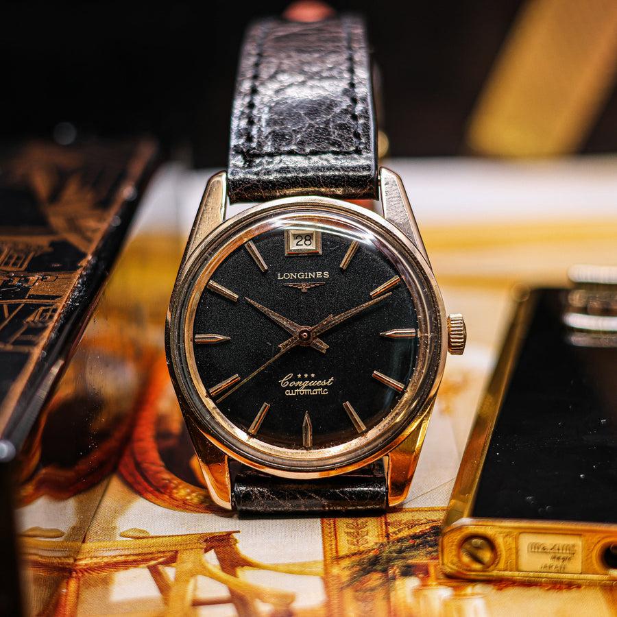 Longines Conquest cadran noir Réf 9046-2 (1960)