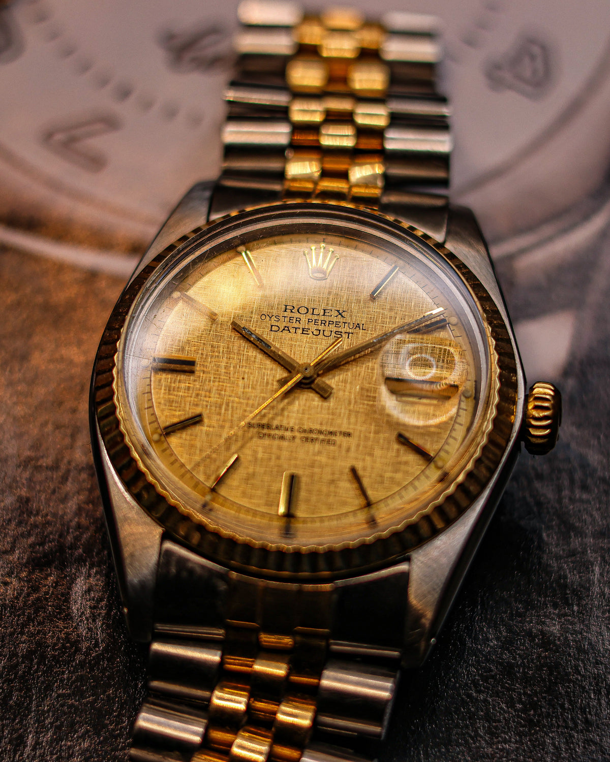 Rolex Datejust Réf 1601 Cadran "Linen" - Boîte d'origine - Garantie 6 mois